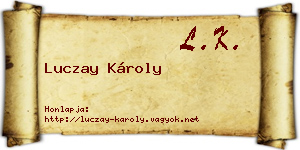 Luczay Károly névjegykártya