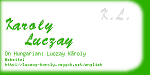 karoly luczay business card